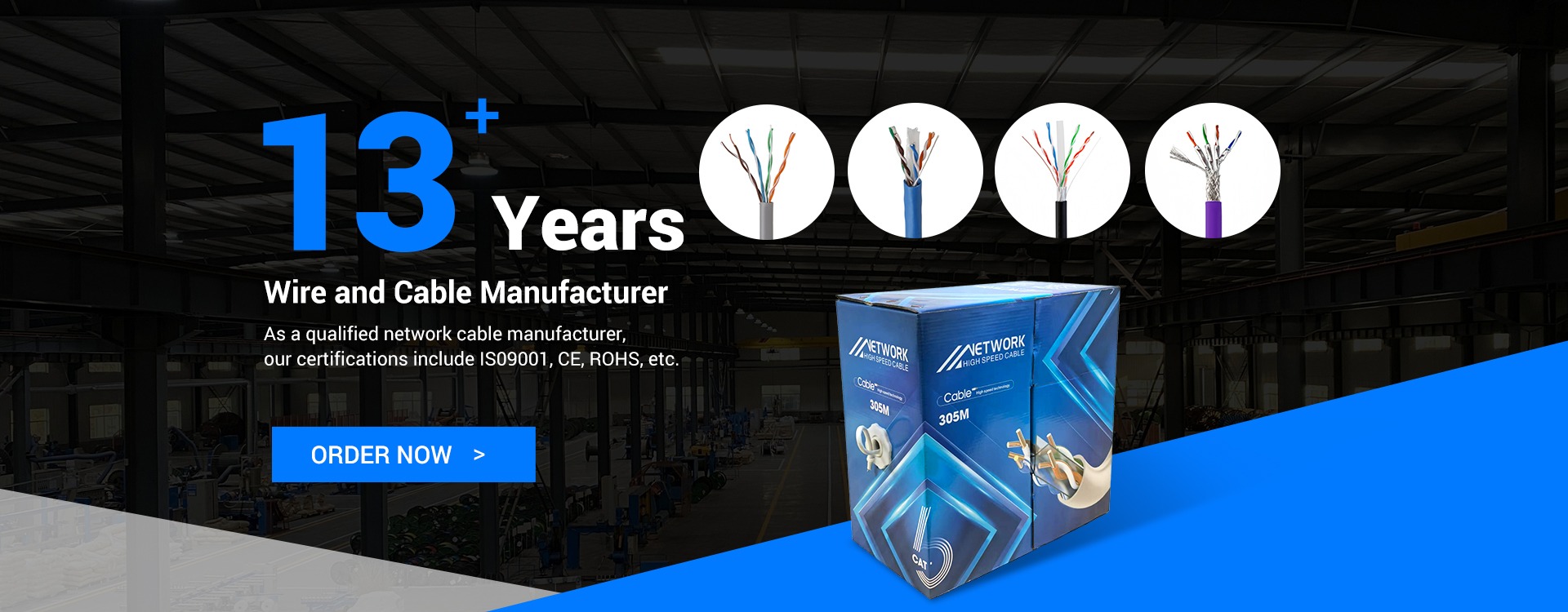 LANP CABLE - 22+ years wire and cable manufacturer with ISO 9001, CE and RoHS certifications