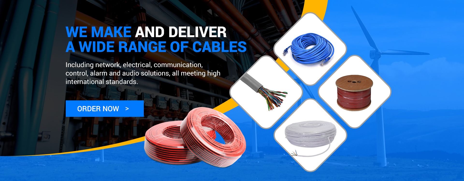 LANP CABLE - we make and deliver a wide range of cables including network, electrical, communication, control, alarm and audio solutions