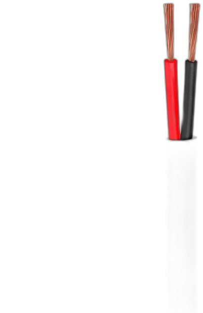 2C Speaker Cable White - Speaker Cable Round