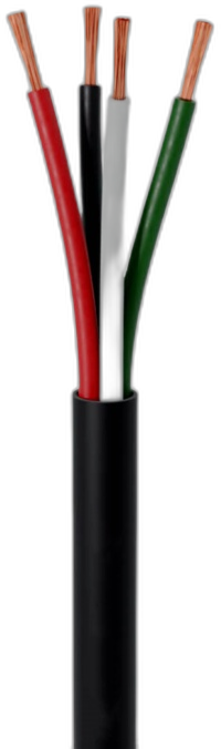 4C Speaker Cable Black - Speaker Cable Round