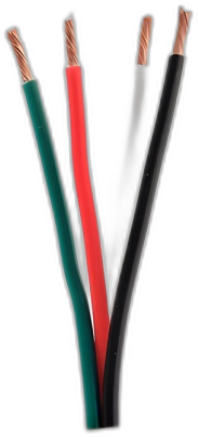 4C Speaker Cable White - Speaker Cable Round